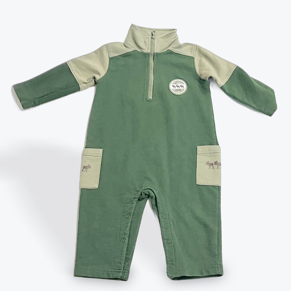Green and Beige Kids One Piece Bodysuit size 12 months